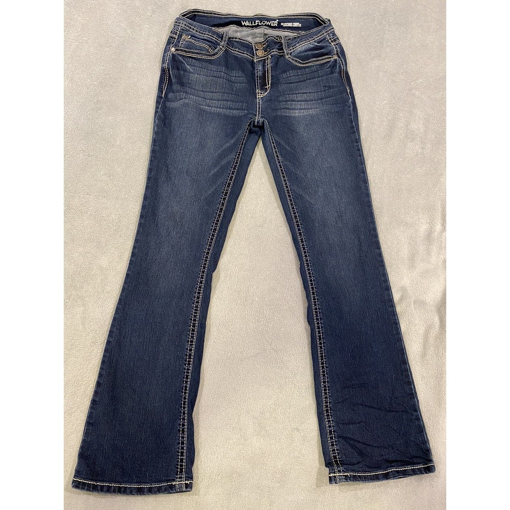 Wallflower Jeans Womens 11R Luscious Curvy Fit Bootcut Stretch Lightweight Bling